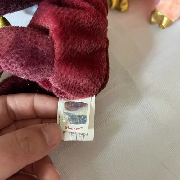 Vintage Ty Beanie Babies Lot of 3 Zodiac Collection -  Ox, Monkey & Pig - Picture 9 of 14